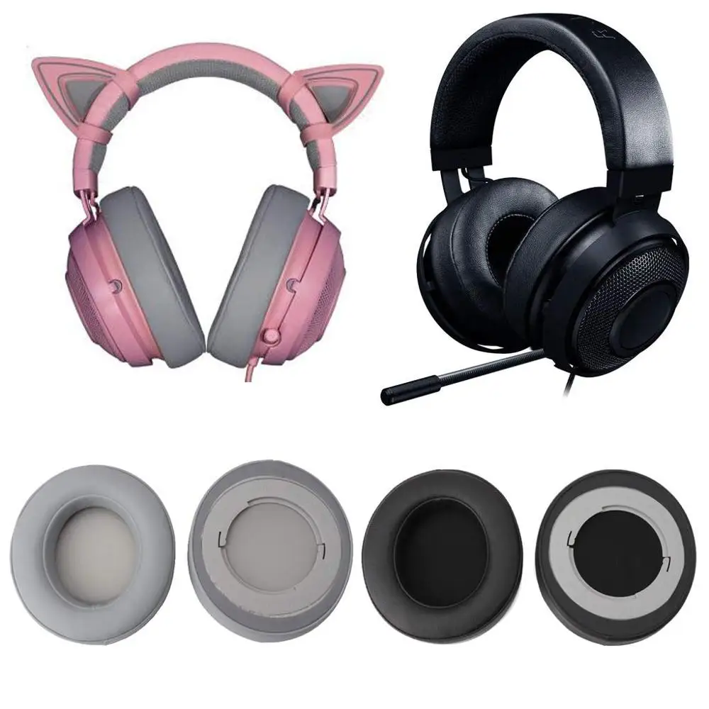 Подушечки для наушников razer Kraken Pro V2, сменные Игровые наушники из кожи и пены с эффектом памяти, овальные подушечки для ушей sh