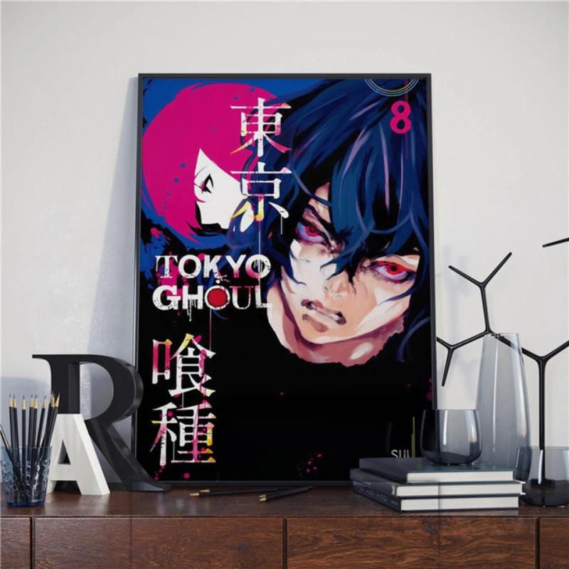 

Room Home Decor Canvas Painting Tokyo Ghoul Picture Anime Nordic Modular Wall Art Print Poster Jin Muyan for Kids Bedroom Decor