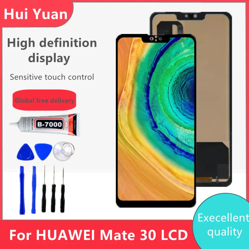 Pantalla LCD para Huawei Mate 30, reemplazo de Digitalizador de pantalla t&aacute;ctil TAS-L09, TAS-L29, sin huella dactilar-0