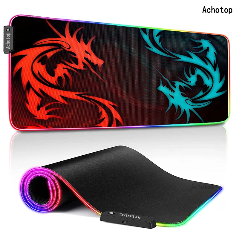 

RGB XXL Large Computer Anime Mouse Pad 800X300 MSI MousePad Laptop Desk Keyboard Pad XL Table Mat for Playing Games with Backlit