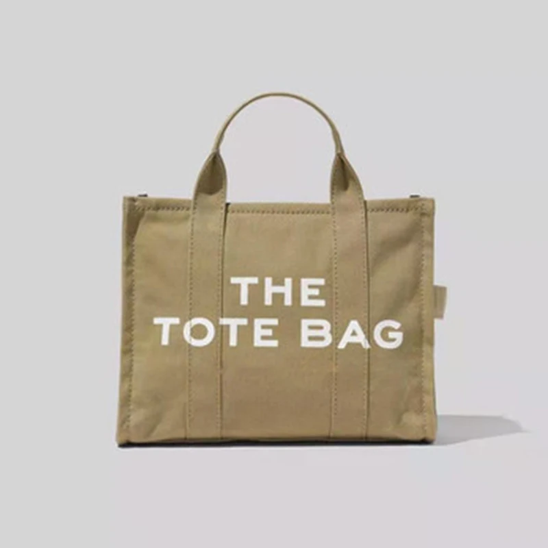 

2021 брендовые холщовые вместительные сумки для покупок с буквенным принтом, женская сумка-мессенджер на плечо, дорожная искусственная Сумка...