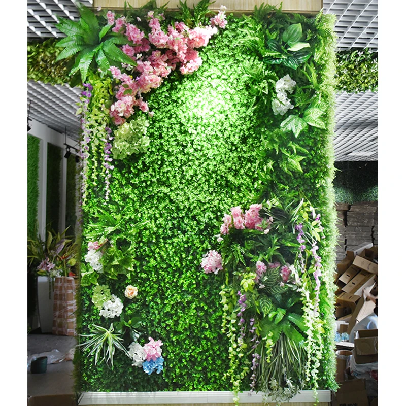 Artificial Plant Lawn DIY Background Wall Simulation Grass Leaf Home Wall Lawn Decoration Wedding Hotel Cafe Background Party