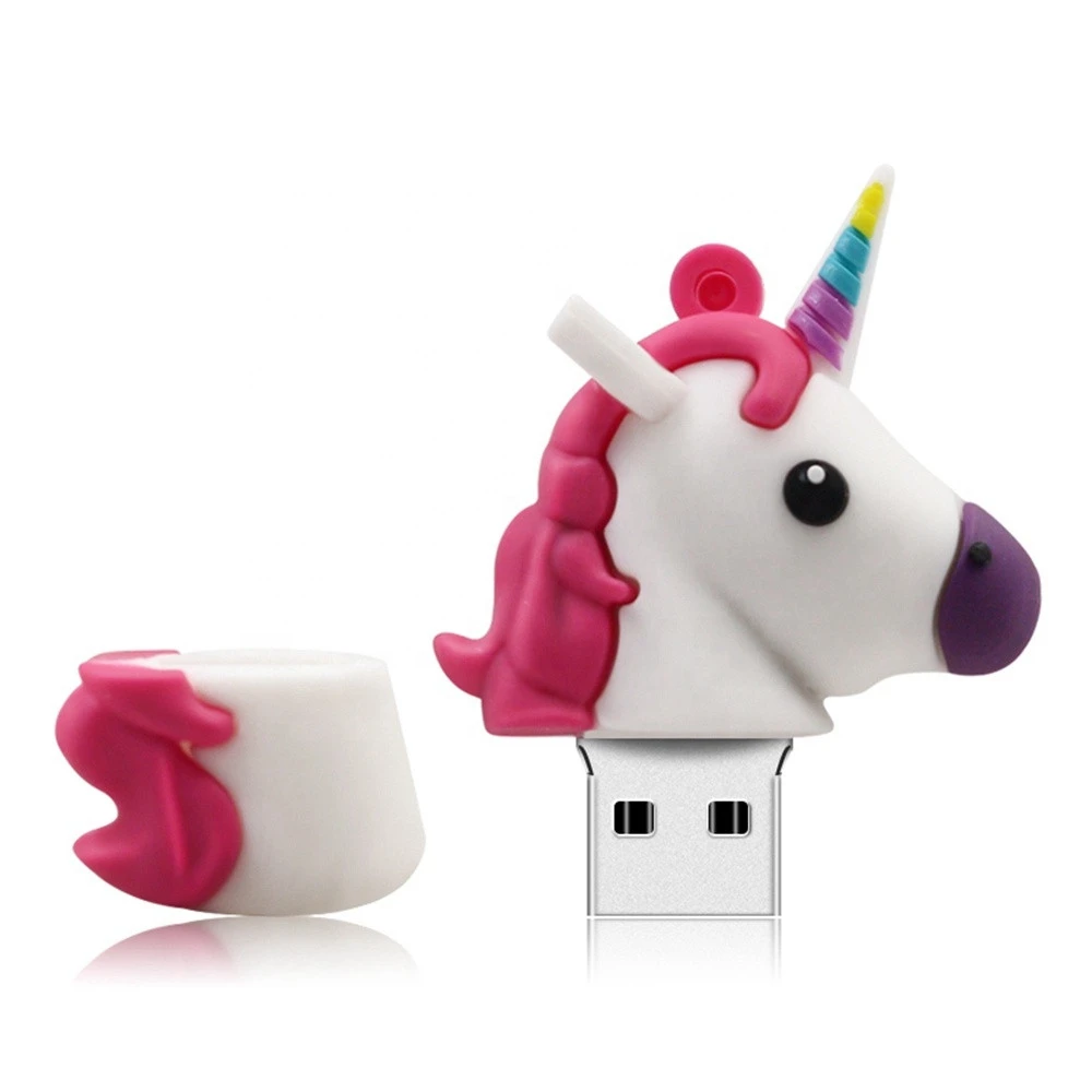 Милый флеш-накопитель 32 Гб 64 USB с единорогом 16 ГБ 8 4 карта памяти Флешка u-диск