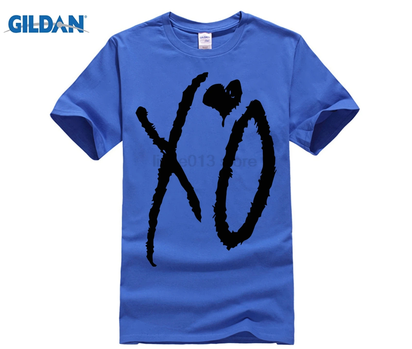 GILDAN Cutee The Weeknd XO Футболка мужская футболка с буквенным принтом сердце короткими