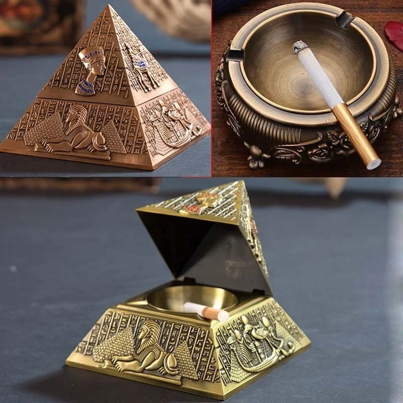 

Creative Metal Ashtray Cigaret Holder Smoke Butt Holder Multi-Functional Office Ashtray Smoking Accessories Home Decor Ornaments