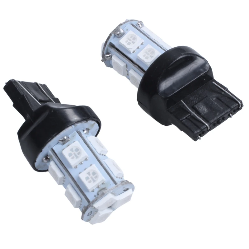 4X Red T20 7443 380 W21/5W Car 13 SMD 5050 LED Stop Tail Brake Turn Lights Bulbs | Автомобили и мотоциклы