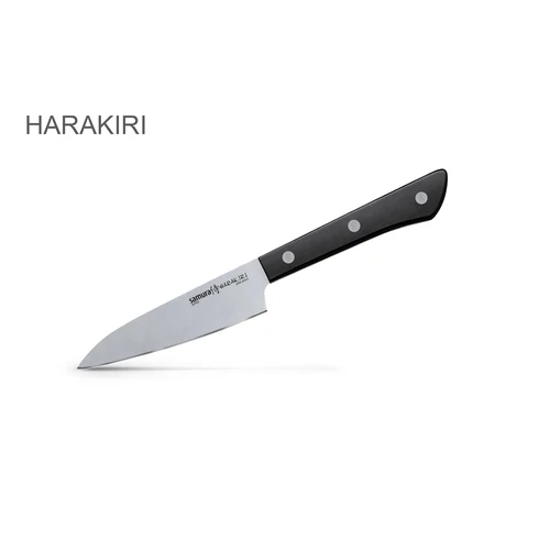 SHR-0011B Нож кухонный &quotSamura HARAKIRI&quot овощной 100 мм AUS-8 ABS пластик | Дом и сад