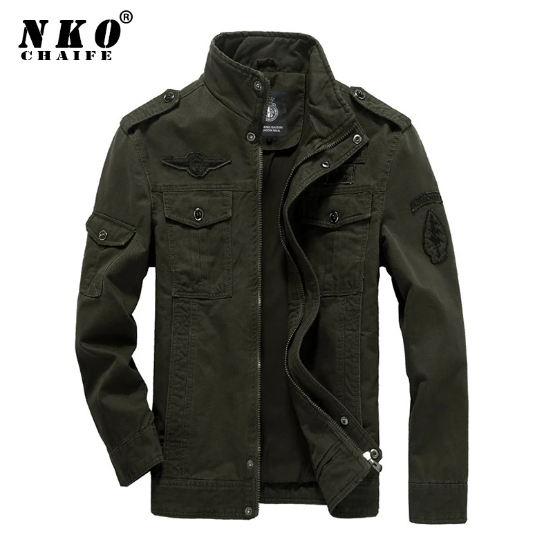 

CHAIFENKO Cotton Military Jacket Men 2020 Bomber Soldier MA-1 Style Army Jackets Coat Men Casual Pilot Tactics Jacket Men M-6XL