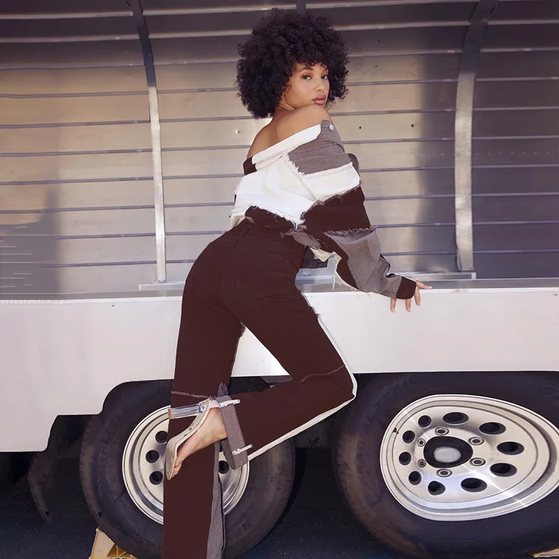 

2020 autumn and winter fashion new high waist slim straight Joker casual jeans women