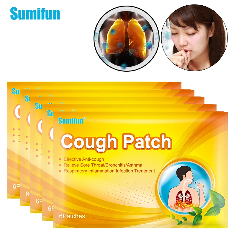 

Sumifun 6/12pcs Cough Relief Plaster Chinese Medical Herbal Throat itching Asthma Cold Asthma Relief Patch For Adults Children