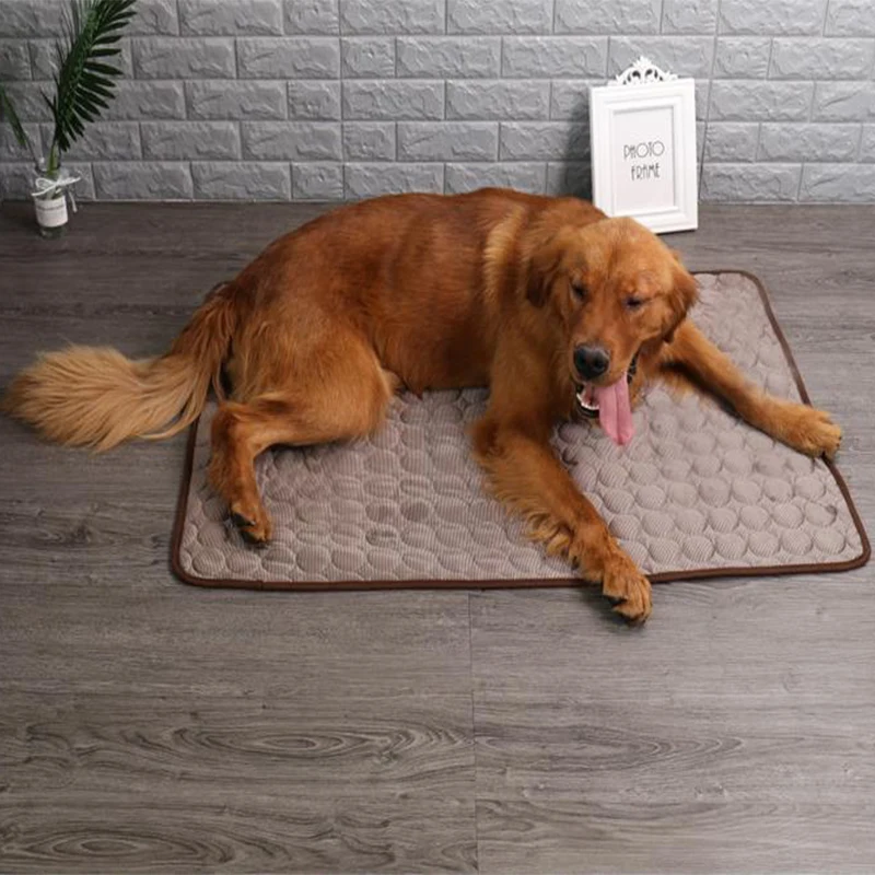 Cheap Esteira refrigerando do animal de estimação para grandes cães verão almofada de gelo 150*100cm coolcore materiais lavável respirável macio sofá esteira almofada cama do animal de estimação