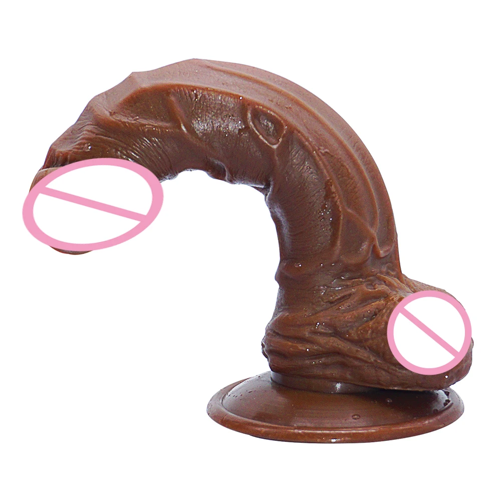 Страпон реалистичный фаллоимитатор на присоске из ПВХ без вибрации женский