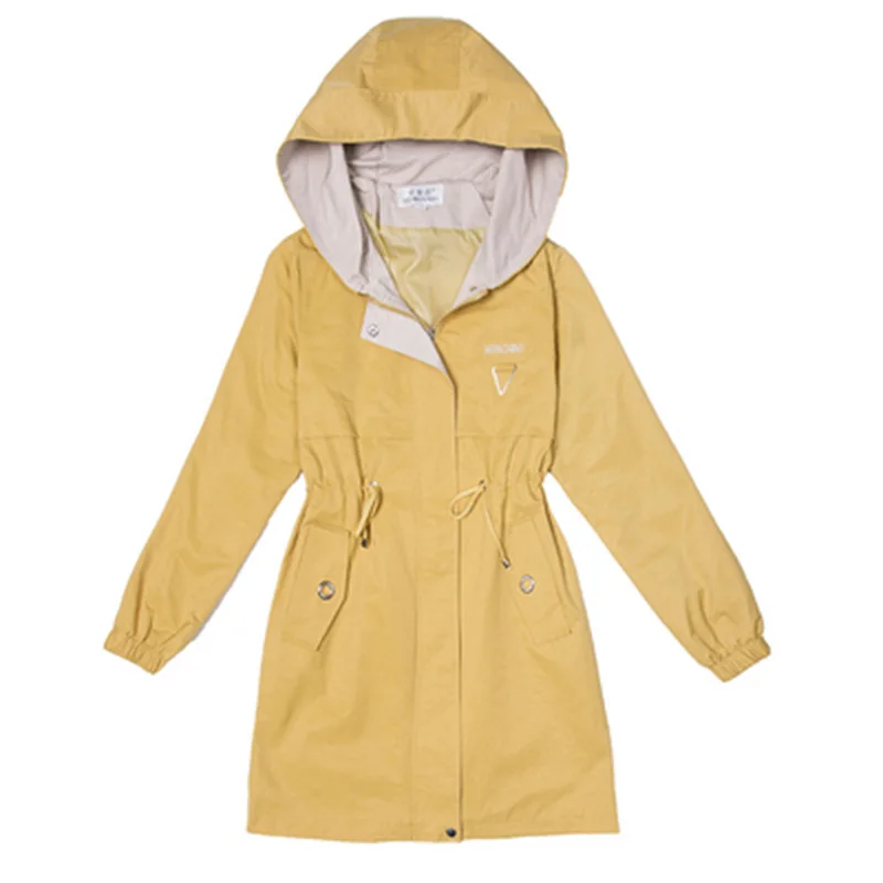 

Women New Autumn Winter Korean Windbreaker Jacket Fashion Hooded Plus Velvet Thicken Trench Coat Female Plus Size Women Top 4XL