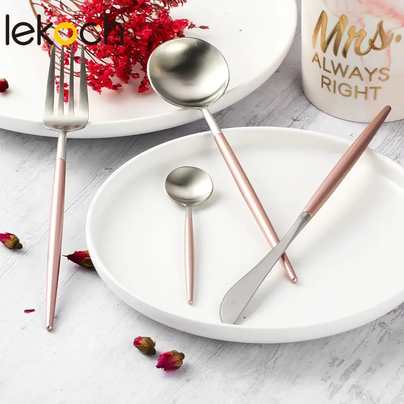 LEKOCH стейк высококлассные столовые приборы из нержавеющей стали обеденная и