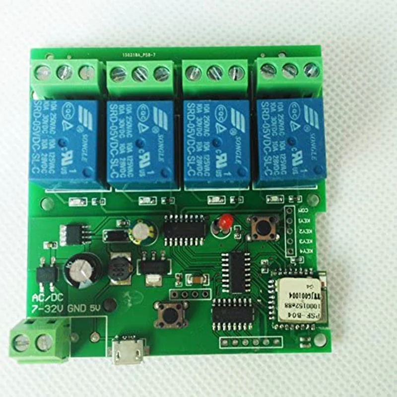 

Smart Remote Control 4 Channel WiFi Momentary Inching Relay Self-Lock Switch Module,DIY WiFi Garage Door Controller