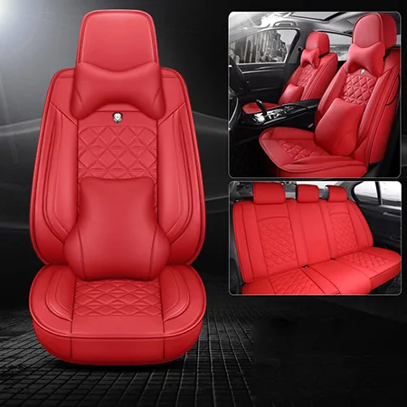 Red Luxury Специальный кожаный чехлы для сидений автомобиля toyota lc200 mark 2 premio prius 20 30 rav 4 rav4 tundra venza verso - Название цвета: Red Luxury