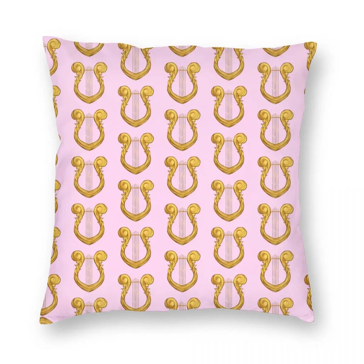 

Lyre Pink Pillowcase Polyester Linen Velvet Pattern Zip Decor Pillow Case Home Cushion Cover