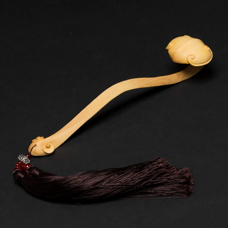 

Lotus Ruyi Boxwood Carving Solid Wood Hand Carvings Crafts Home Accessories Living Room Feng Shui Ornaments