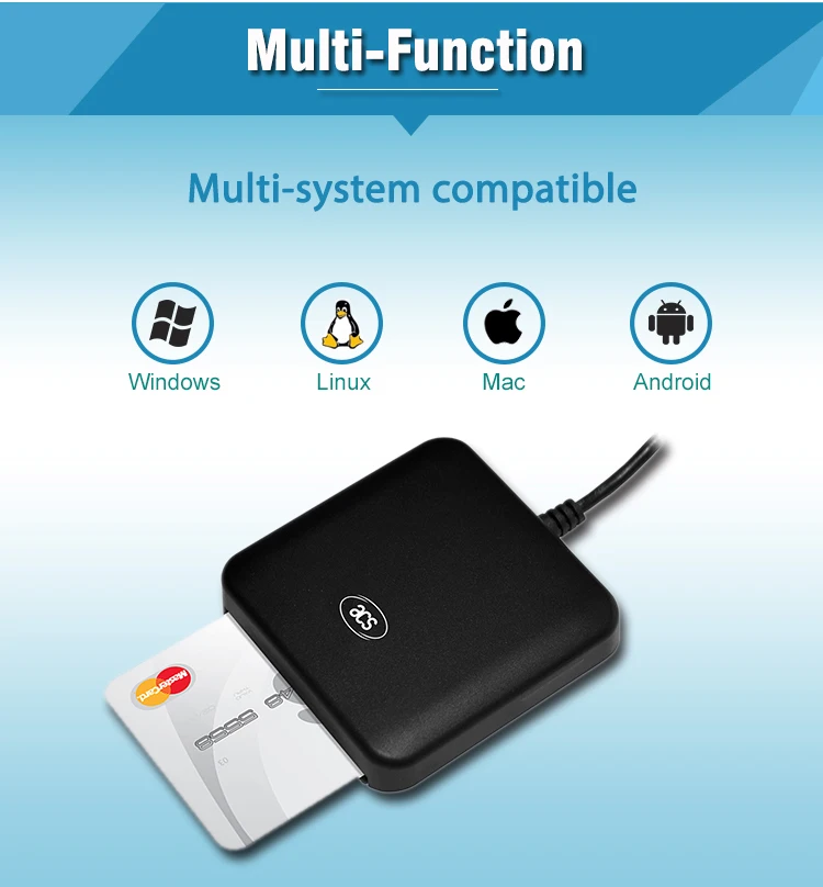 Портативный Смарт USB EMV кардридер ISO 7816 Type C|Считыватели контрольных карт| |