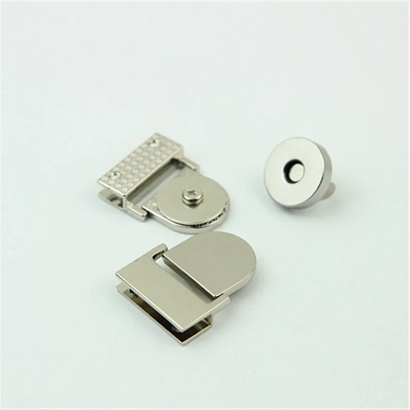 Fashion 10 Pcs Magnetic Clasp Turn Lock Twist Locks Metal Hardware For DIY Craft Replacement Handbag Bag Purse Accessories New