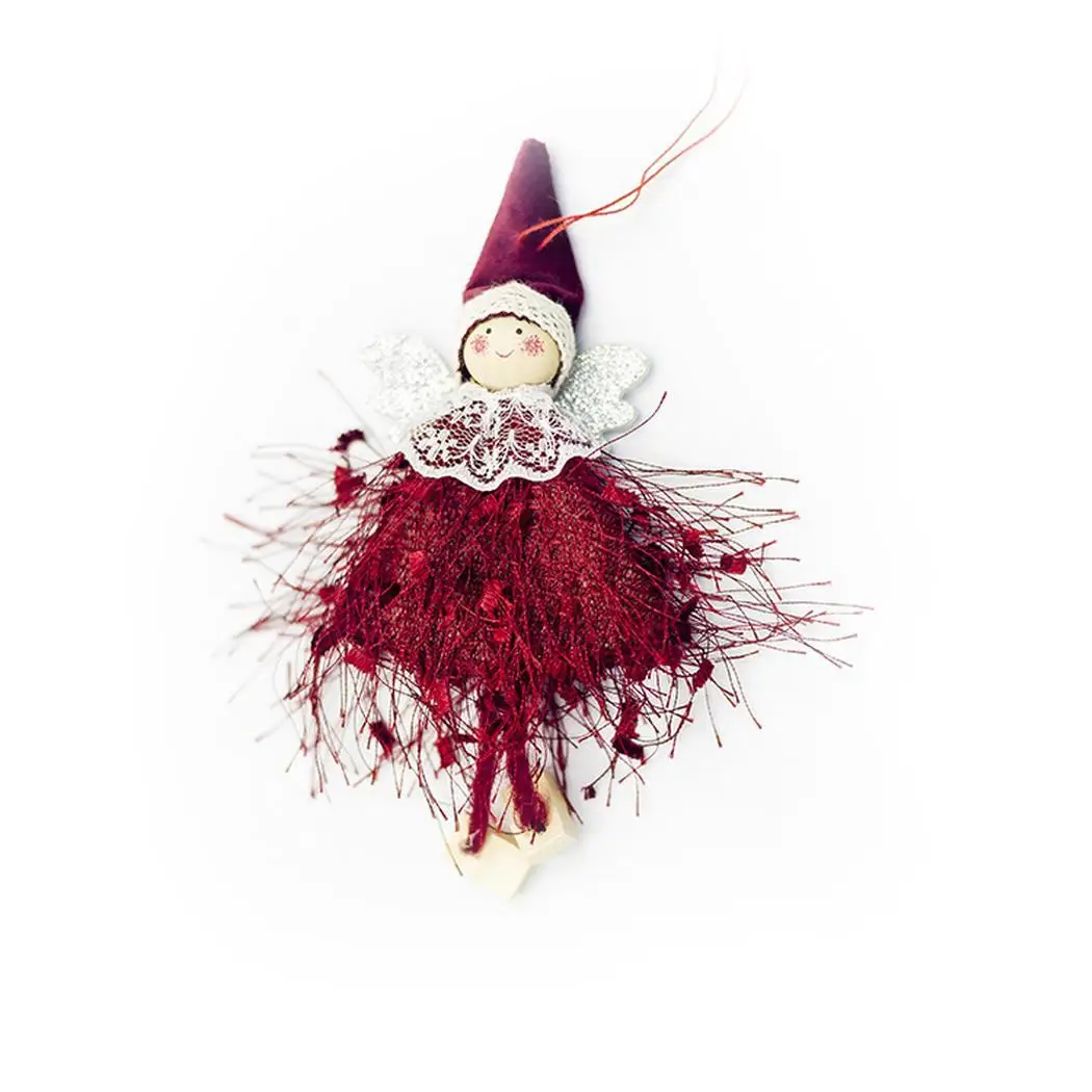 Креативная маленькая кукольная Рождественская елка висящая синяя/темно