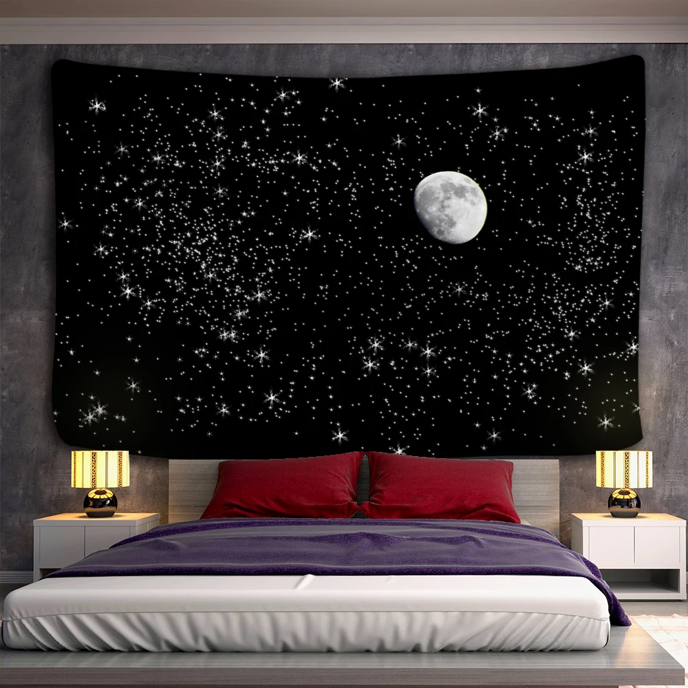 Planets Tapestry Outer Space Galaxy Universe Printed Tapestries Wall Hanging Mural for Bedroom Living Room Dorm Home Decoration | Дом и сад