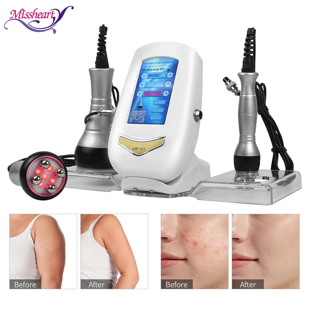 

40K Cavitation Ultrasonic Body Slimming Multipolar BodyMachine RF Multipolar Facial Skin Rejuvenation Beauty Machine Weight
