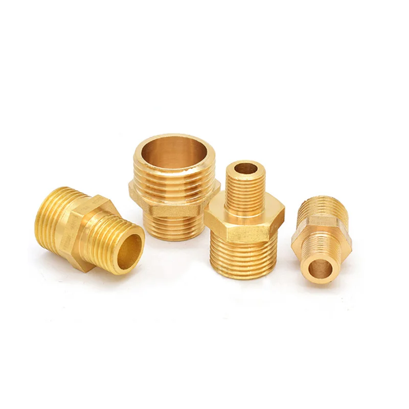 Латунная Труба шестигранный штуцер для сосков 1/8 1/4 3/8 1/2 1 ' резьбовой