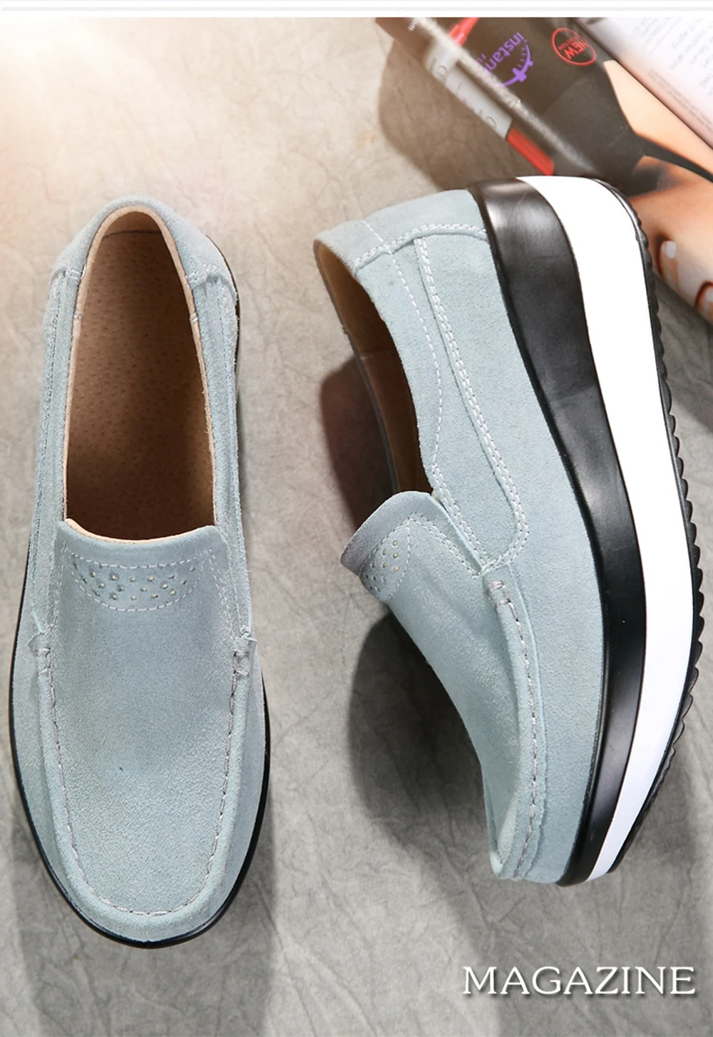 Женская обувь на плоской подошве лоферы платформе женские элегантные мокасины