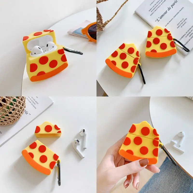 Защитный противоударный чехол с рисунком пиццы силиконовый защитный карабином