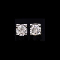 natural moissanite d color stud earrings for women round 0 5ct 1ct s925 sterling silver stud earring fine jewelry