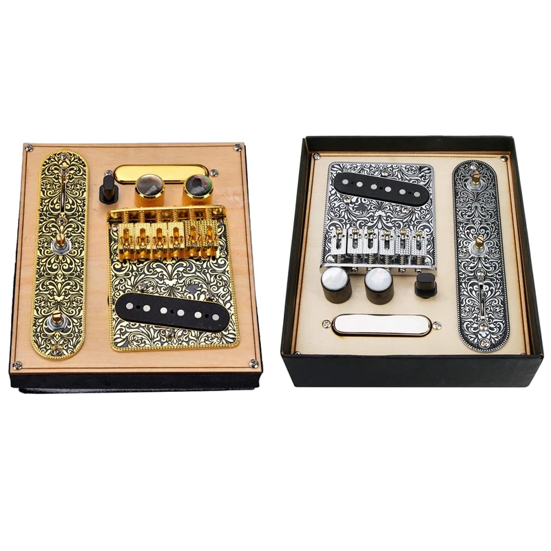 

6-струнная седельная мостовая пластина, 3-ходовая панель управления переключателем, комплект захвата шеи для крыла TL Telecaster, сменные электрич...