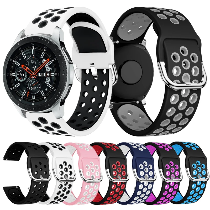 

22mm Silicone Wristbands For Samsung Galaxy Watch 3 45mm 46mm Gear S3 Frontier Watch Band Bracelet for Huawei Watch GT 2/2E Pro