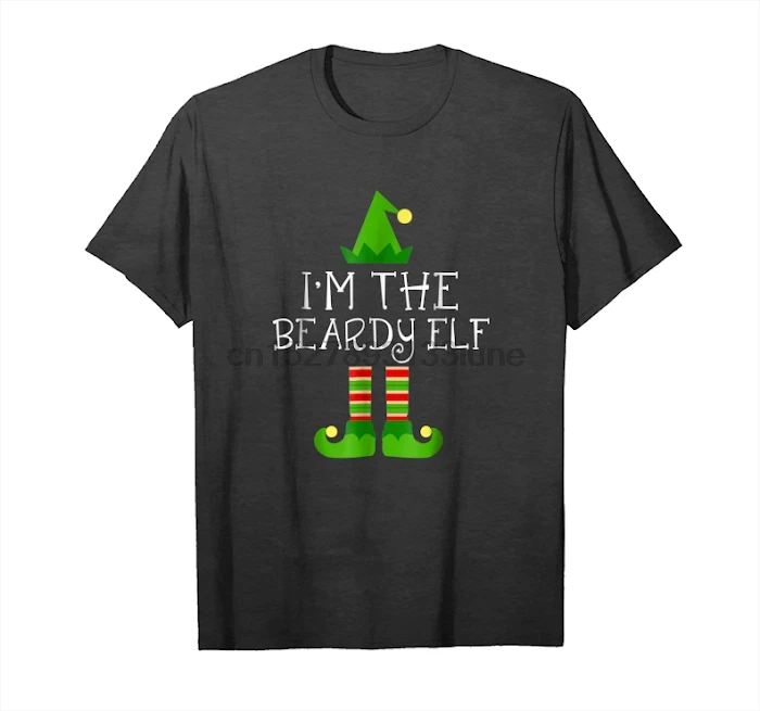 Классная Рождественская футболка с надписью I Am The Beardy Elf для всей семьи