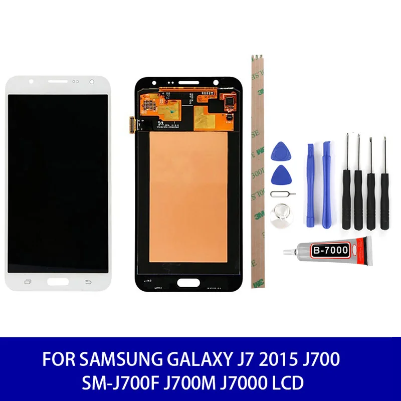 Регулируемая яркость для samsung Galaxy J7 2015 J700 SM J700F J700M ЖК дисплей сенсорный дигитайзер