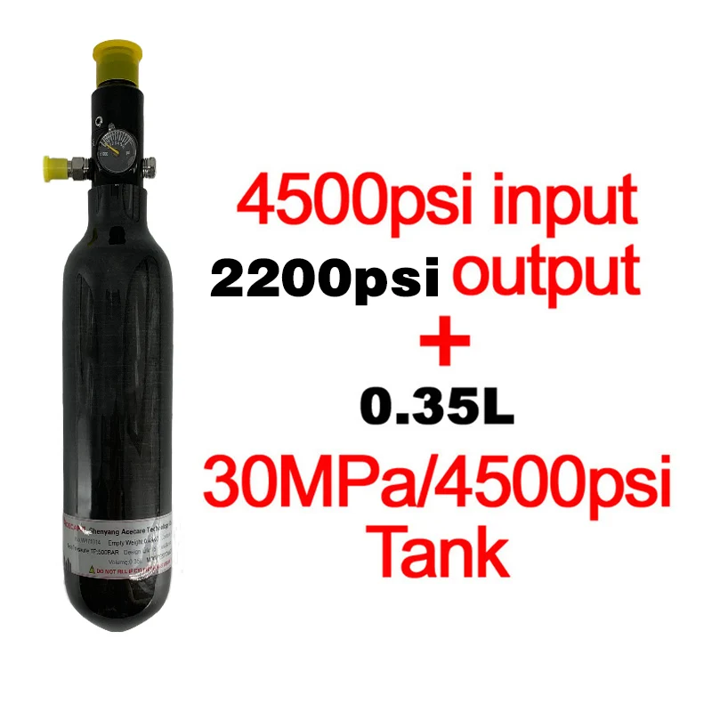 0.35L 2200psi Acecare Пейнтбол Бак 0.35L/0.5L Воздушный бак 4500psi Давление Тип регулятора Pcp Кондор для Pcp аксессуары пневматическая винтовка гПа Airsoft - Цвет: 0.35L 2200psi