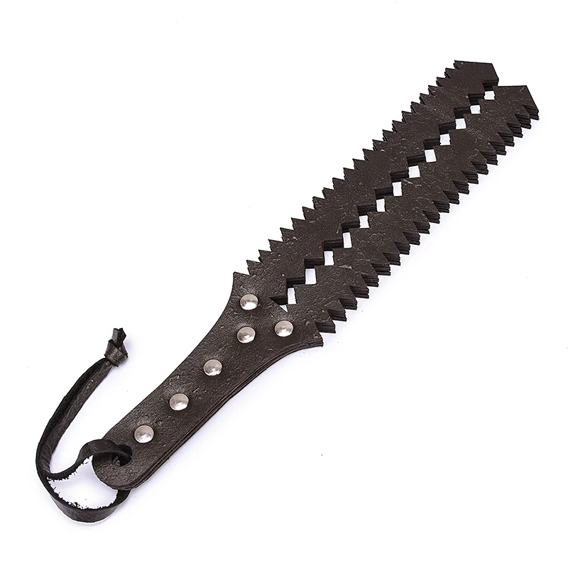 Кнут для связывания зигзаг кожа два ряда три пола пилочка лапки секс игрушки