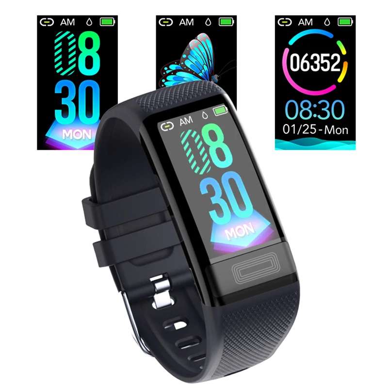 Смарт браслет IP67 ЭКГ смарт для женщин пульсометр водонепроницаемый спортивный