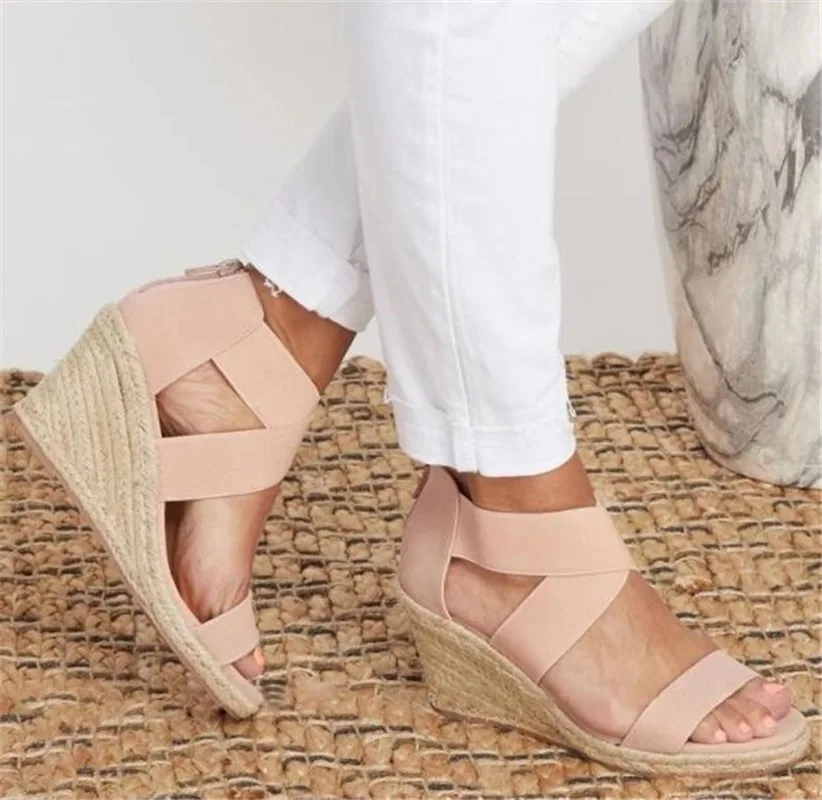 

Women Summer Platform Wedges Sandals Gladiator Casual Shoes Ladies High-heeled Sandals Outdoor Beach Mujer Plus Size 35-43