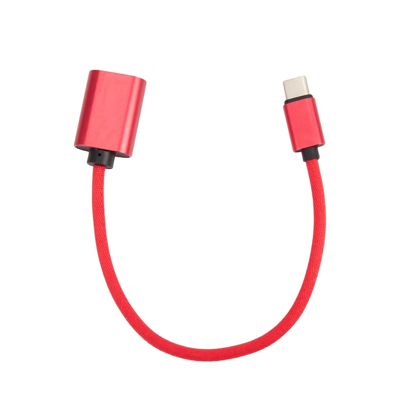 

Usb Otg Type C To Usb Adapter Otg Fast Charging Type-C Charger Nylon Braided Data Cable Converter
