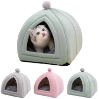 house for cats pet bed soft warm dog cat bed foldable kennel plush comfortable bed kitten puppy sleeping house pet products