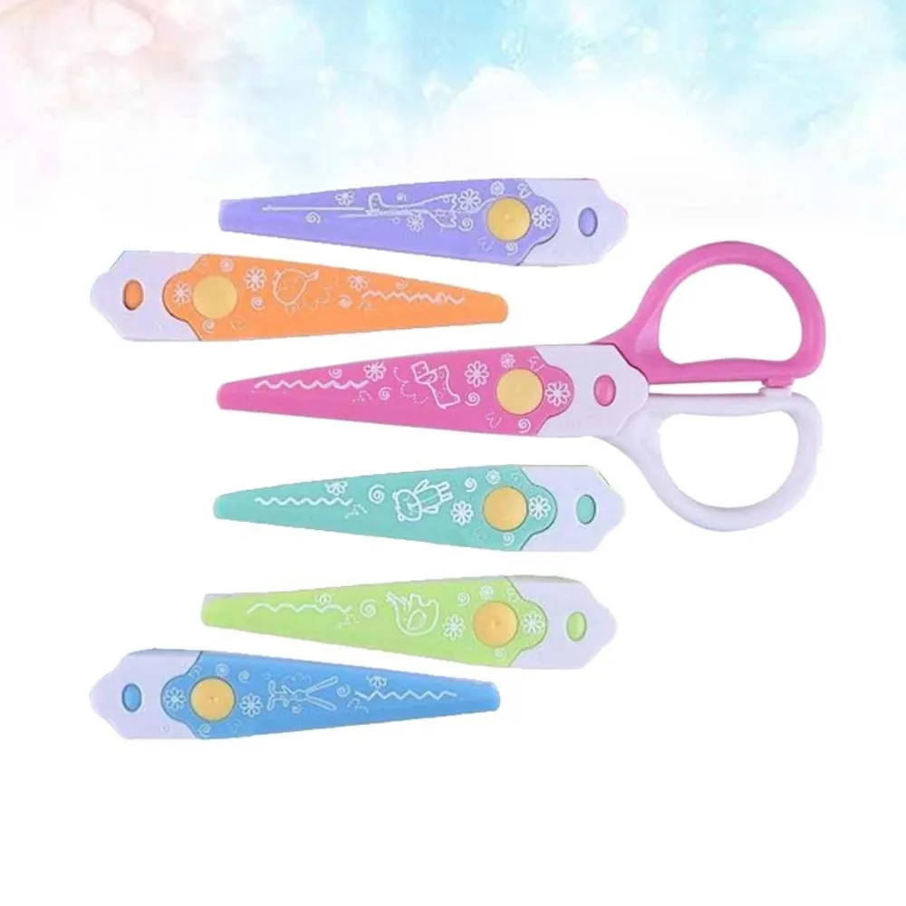 

6pcs Lace Cutter Creative DIY Craft Paper Lace Cutter for Kid Child Student (Random Color)