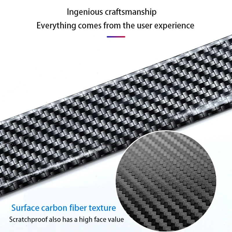Автомобильная наклейка 5D углеродное волокно порог формования резиновый