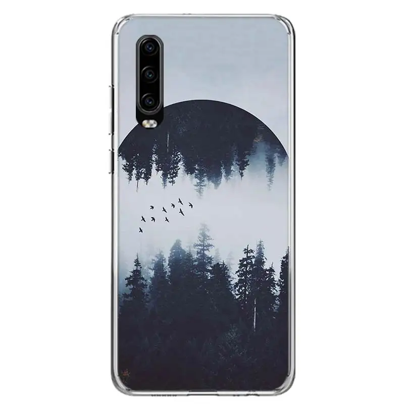 Чехол для телефона с изображением темных солнцезащитных гор чехол Huawei P30 P20 P40 P10 P50