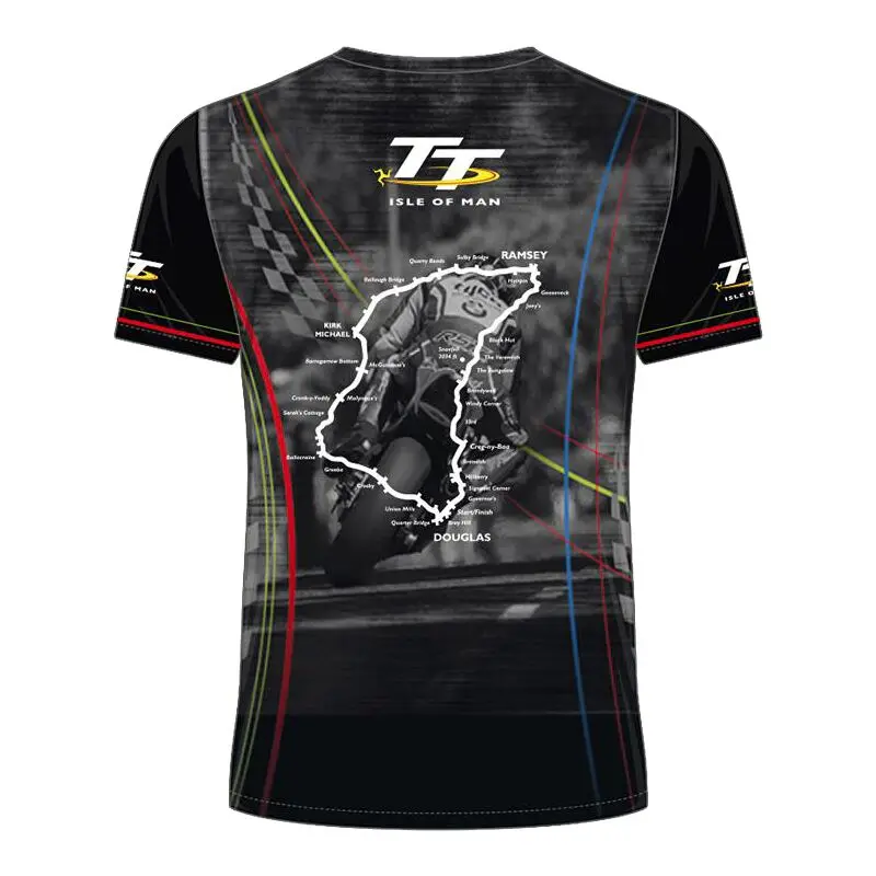 Футболка MOTO GP TT гоночная Мужская рубашка с коротким рукавом изображением острова