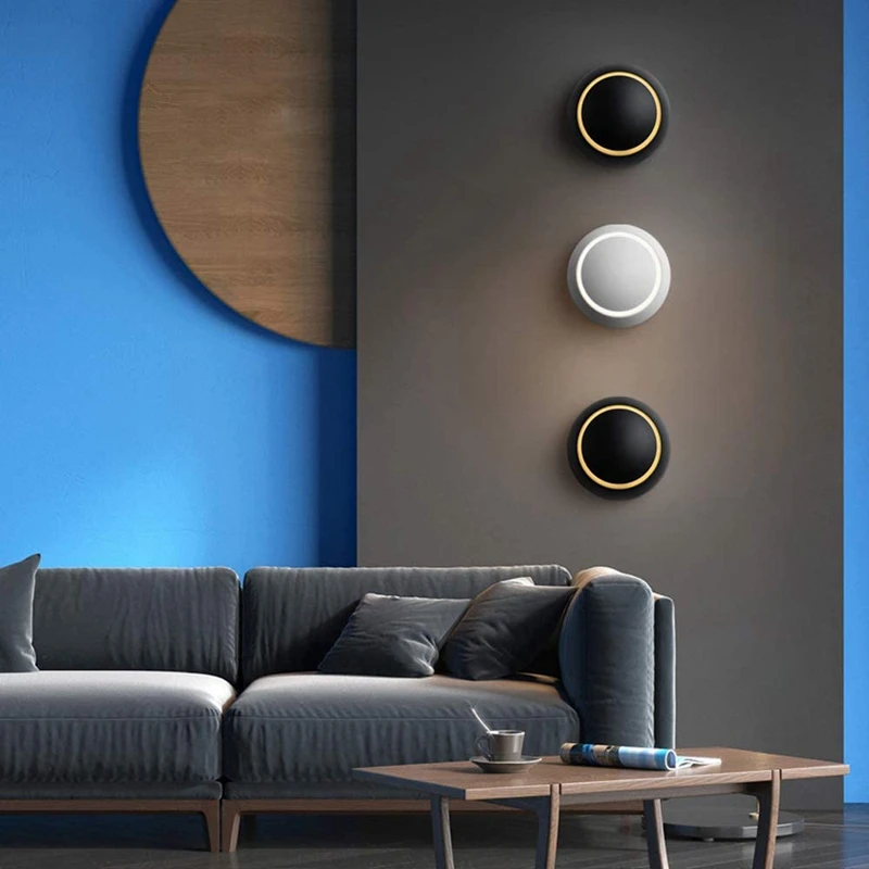 

Wall Lamp Lights Decoration LED Lighting Spin Night Light 3000K Moon Type Sconces for Indoor Bedroom Living Room
