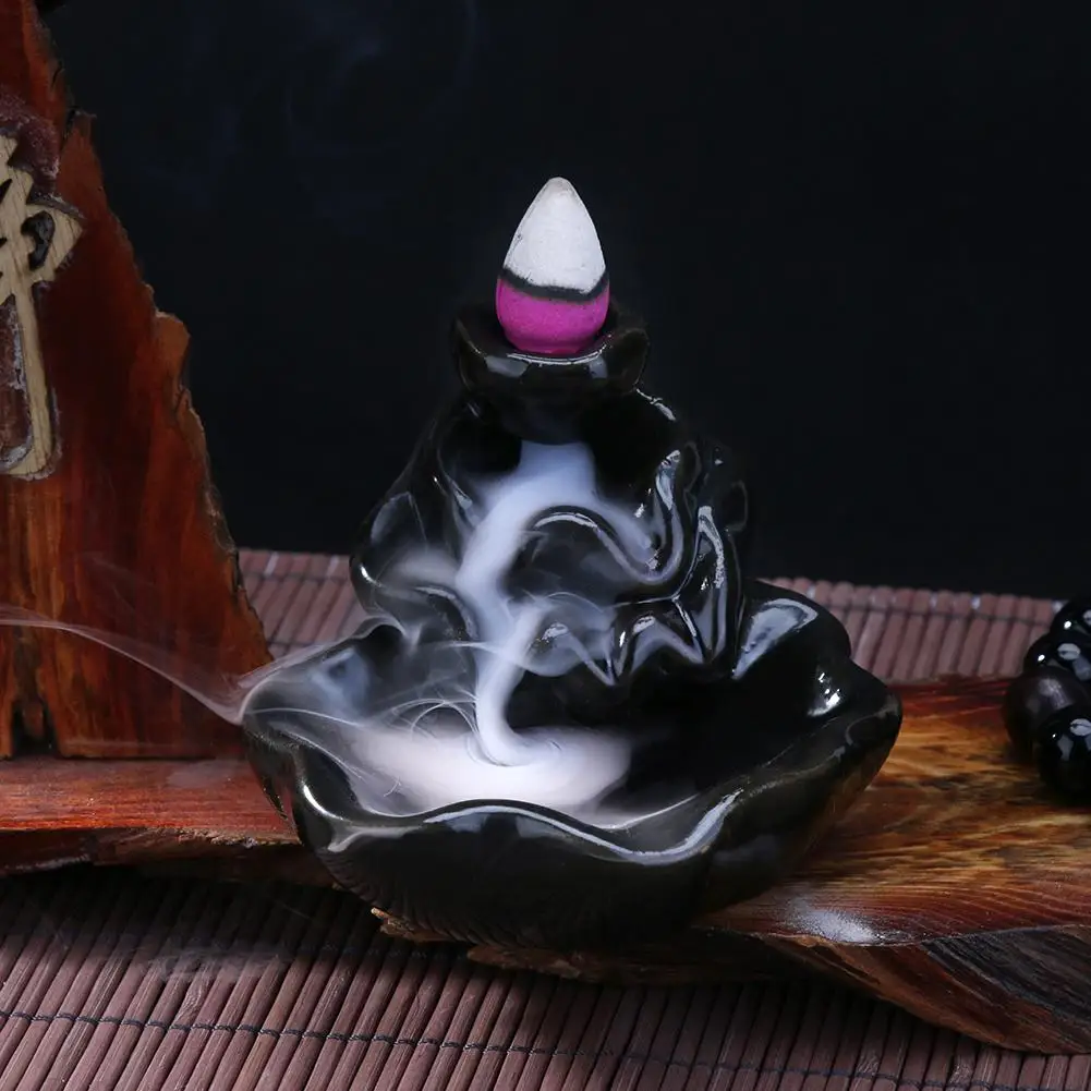Керамика монах/лотоса в форме Будды мини курильница с обратным потоком Ладан