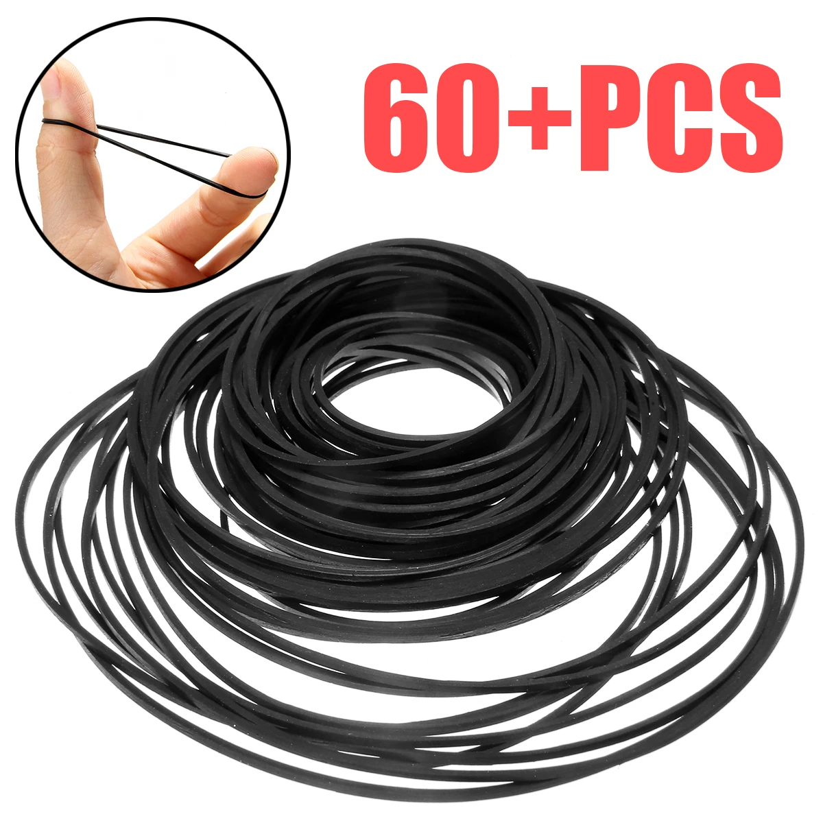 

60+pcs Universal Repair Tape Machine Belt 40-130mm Mix Cassette Tape Machine Square Belt For Recorders Walkman