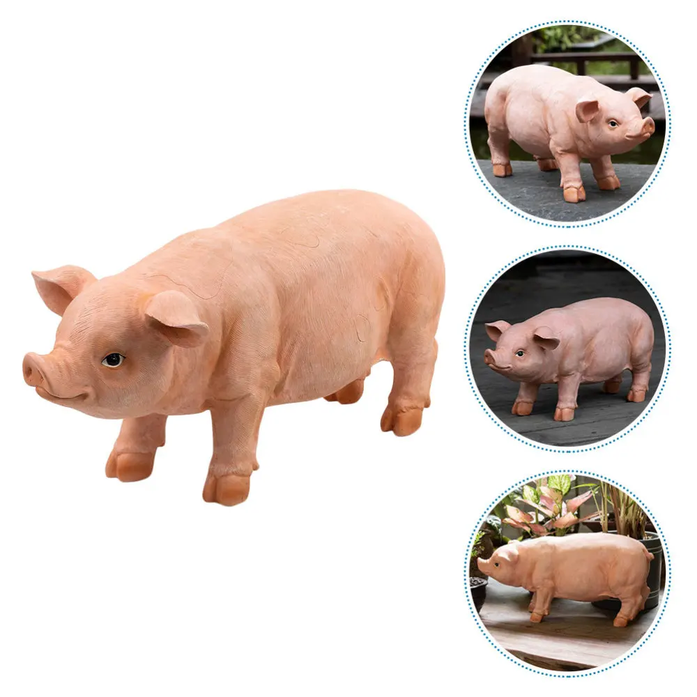 

1Pc Imitated Piglet Model Decorative Animal Model Balcony Statue Artware