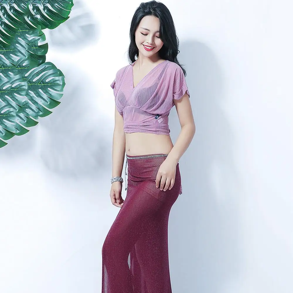 Удобная обувь в сеточку Костюм для танца живота женщин 2 шт. Декодер каналов